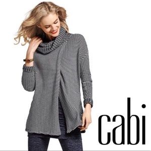 CAbi Fergie Sweater Turtleneck Split Wrap
Striped Fall Winter Oversized Small